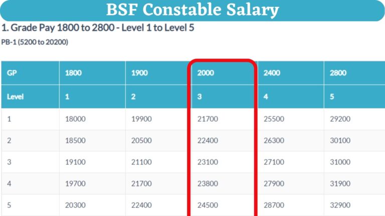 Bsf Salary In India